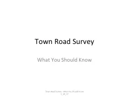 Town Road Survey