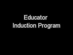 Educator Induction Program