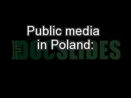Public media in Poland: