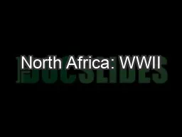 North Africa: WWII