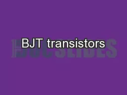 BJT transistors