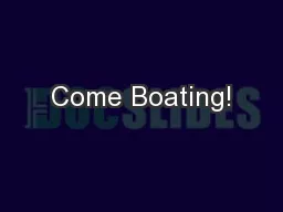Come Boating!