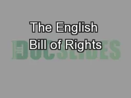 The English Bill of Rights