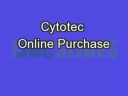 Cytotec Online Purchase