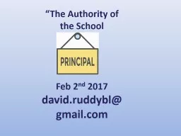 “The Authority of the School