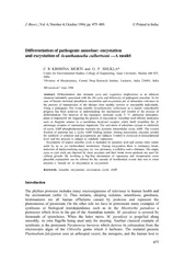 Differentiation of pathogenic amoebae encystation and