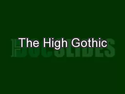 The High Gothic