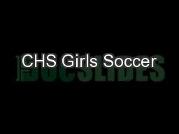 CHS Girls Soccer