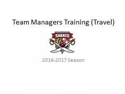 Team Managers Training (Travel)