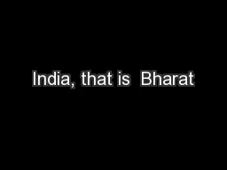India, that is  Bharat