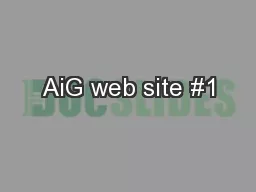 AiG web site #1