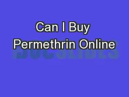 Can I Buy Permethrin Online