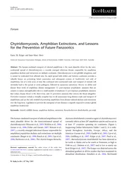 Chytridiomycosis Amphibian Extinctions and Lessons for