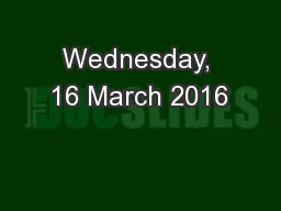 Wednesday, 16 March 2016