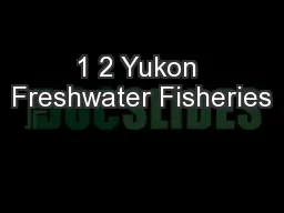 1 2 Yukon Freshwater Fisheries