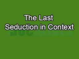 The Last Seduction in Context