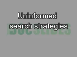 Uninformed search strategies