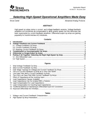 Application Report SLOAA  November  Selecting HighSpee