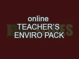online TEACHER’S ENVIRO PACK