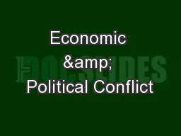 Economic & Political Conflict