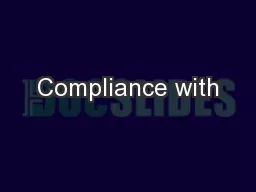 Compliance with