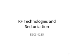 RF Technologies and