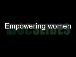 Empowering women