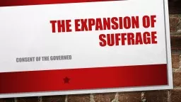 The expansion of suffrage