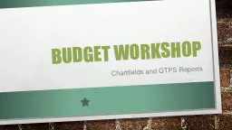 Budget workshop