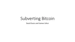 Subverting Bitcoin