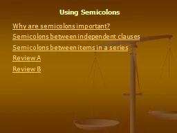 Why are semicolons important?