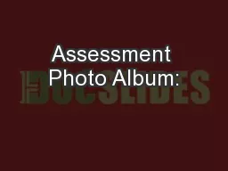 Assessment Photo Album: