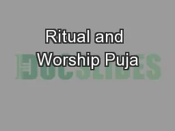 Ritual and Worship Puja