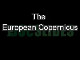 The European Copernicus