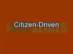 Citizen-Driven