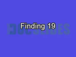 Finding 19