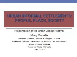 Urban informal settlements:
