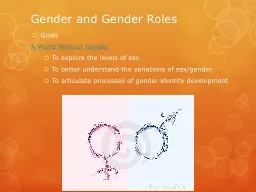 Gender and Gender Roles