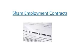 Sham Employment Contracts