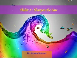 Habit 7 : Sharpen the Saw