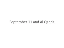 September 11 and Al Qaeda