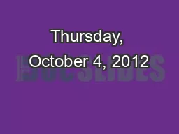 Thursday, October 4, 2012