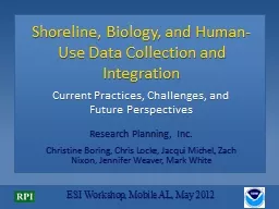 Shoreline, Biology, and Human-Use Data Collection and