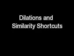 Dilations and Similarity Shortcuts