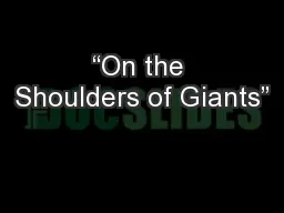 “On the Shoulders of Giants”