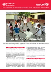 ANAEMIA A PUBLIC HEALTH PROBLEM Anaemia defined as hae