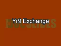 Yr9 Exchange