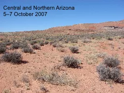 Central and Northern Arizona