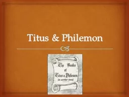 Titus & Philemon