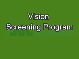 Vision Screening Program